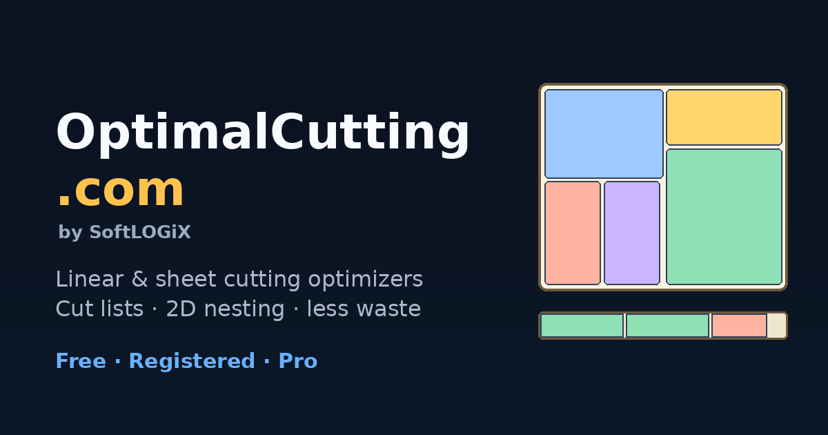 Linar Project Linear Cut Optimizer – Free 1D Cutting Calculator | OptimalCutting.com
